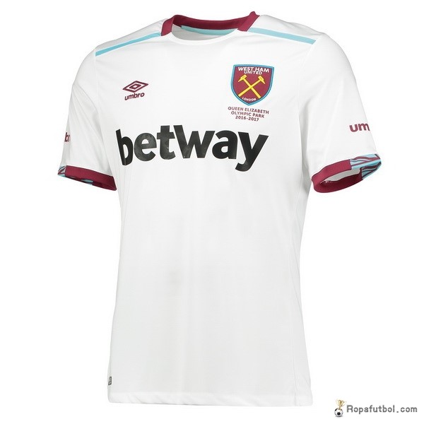 Camiseta West Ham United Replica Segunda Ropa 2016/17 Blanco